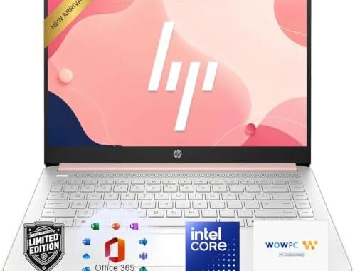 HP 14″ Laptop, Intel N150 Processor, 4GB DDR5 RAM, 128GB SSD, Long Battery Life, 1TB Cloud Storage, Windows 11 with Microsoft 365 for Business, Students & Everyday Use