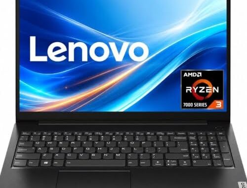 Lenovo V15 Business Laptop, AMD Ryzen 3 7320U (Outperforms i7-1065G7), 16GB DDR5 RAM, 512GB PCIe NVMe SSD, 15.6″ FHD Anti-Glare Display, Windows 11 Pro, Wi-Fi 6, RJ-45 Ethernet, Dolby Audio