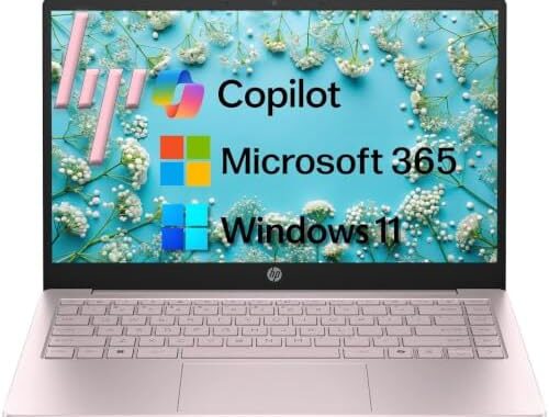 HP 14″ Laptop 2026 Edition, Intel Processor, 8GB RAM, 256GB SSD | Copilot AI, Long Battery Life, Lightweight 3.11 lbs, Microsoft 365 included, Windows 11 for Students & Office, 5 in 1 HUB