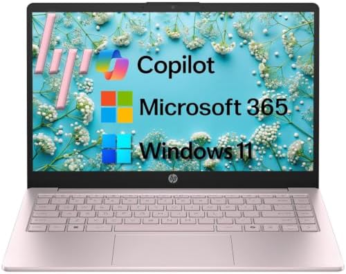 HP 14" Laptop 2026 Edition, Intel Processor, 8GB RAM, 256GB SSD | Copilot AI, Long Battery Life, Lightweight 3.11 lbs, Microsoft 365 included, Windows 11 for Students & Office, 5 in 1 HUB